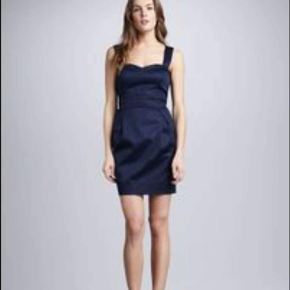 French connection Blue nocturnal satin cocktail